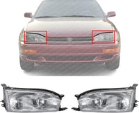 Set Of 2 Front Headlights Assembly Right Passenger & Left Driver Side Direct Replacement Compatible With 1992-1994 Toyota Camry TO2503105 TO2502105 8111006011 8115006011