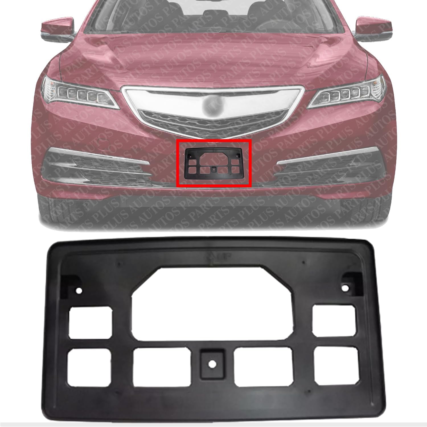 AUTOS PARTS PLUS Front License Plate Bracket Direct Replacement Compatible with 2015-2017 Acura TLX AC1068101 71145TZ3A00