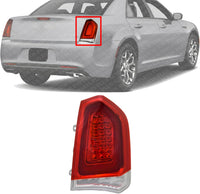 Tail Light Assembly Chrome Interior Right Passenger Side Direct Replacement Compatible With 2015-2022 Chrysler 300 CH2801213 68400290AA