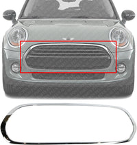 Front Grille Molding Chrome Plastic Direct Replacement Compatible With 2014-2021 Mini Cooper MC1202100 51137300589