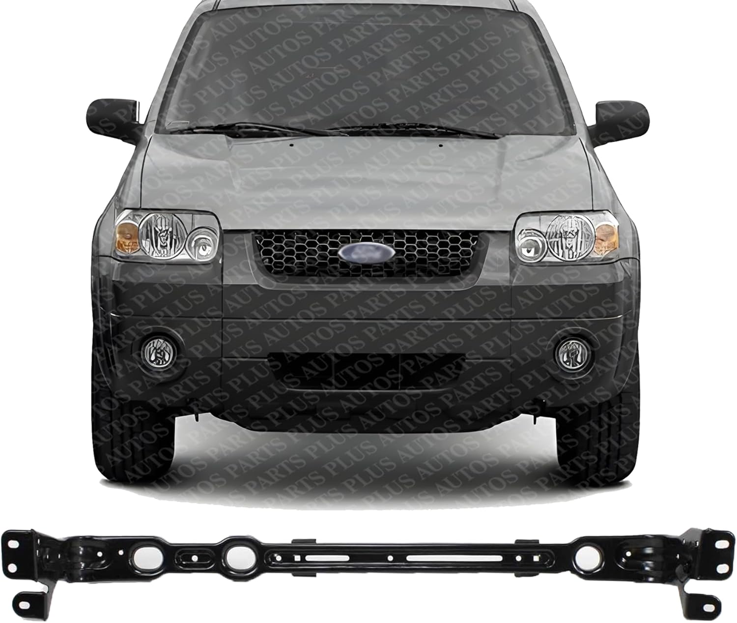 Front Radiator Lower Support Tie Bar Steel Direct Replacement Compatible With 2000-2007 Ford Focus FO1225163 4S4Z16138RA