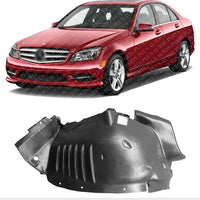 Front Fender Liner Left Driver Side Direct Replacement Compatible With 2008-2011 Mercedes Benz C-Class MB1248145 2046905730