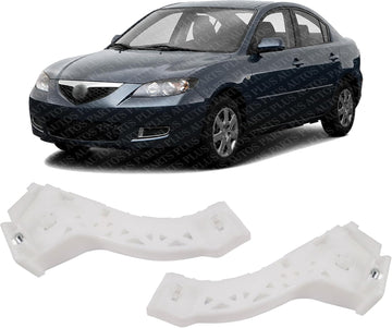Set Of 2 Front Bumper Retainer Plastic Left Driver & Right Passenger Side Direct Replacement Compatible With 2004-2008 Mazda 3 MA1033100 MA1032100 BN8V500T1C BN8V500U1C
