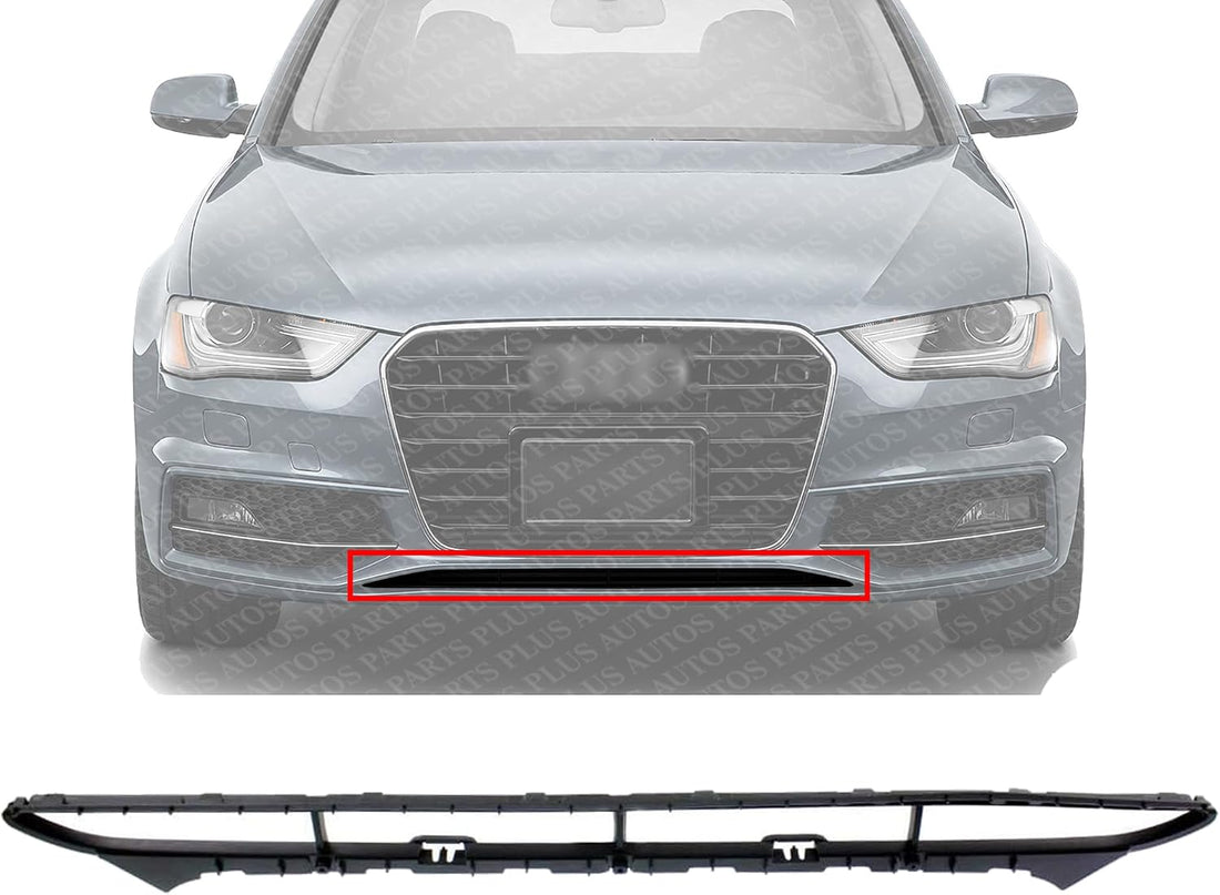 Front Bumper Grille Primed Plastic Direct Replacement Compatible With 2013-2016 Audi A4 / Quattro AU1036107 8K0807683