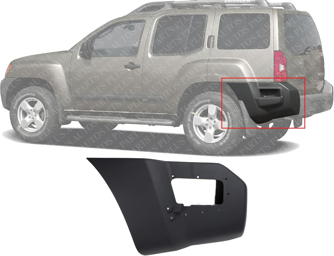 Rear Bumper End Cap Textured Left Driver Side Direct Replacement Compatible With 2005-2015 Nissan Xterra NI1104116 H5025EA00A