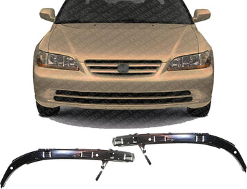 Set Of 2 Front Bumper Retainer Beam Steel Right Passenger & Left Driver Side Direct Replacement Compatible With 1998-2002 Honda Accord HO1089107 HO1088107 71143S84A00 71148S84A00