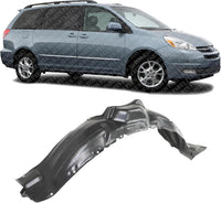 Front Fender Liner Right Passenger Side Direct Replacement Compatible With 2004-2005 Toyota Sienna TO1249130 53875AE010