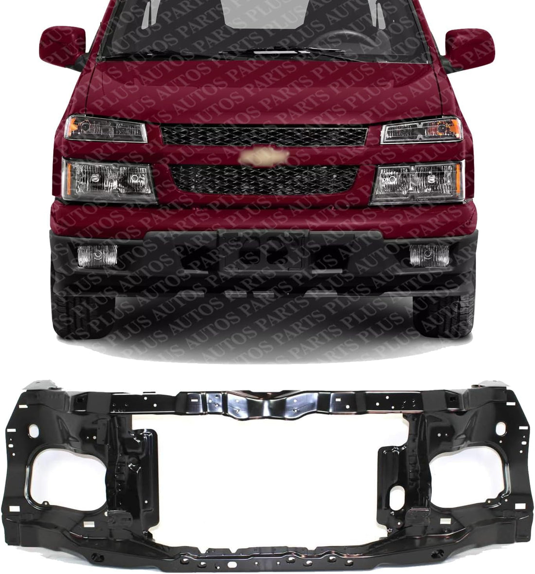 Front Radiator Support Assembly Steel Direct Replacement Compatible With 2004-2012 Chevrolet Colorado/GMC Canyon / 2006-2008 Isuzu Pickup GM1225212 19167125
