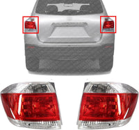 Set Of 2 Tail Light Assembly Left Driver & Right Passenger Side Direct Replacement Compatible With 2011-2013 Toyota Highlander TO2801185 TO2800185 815500E070 815600E070