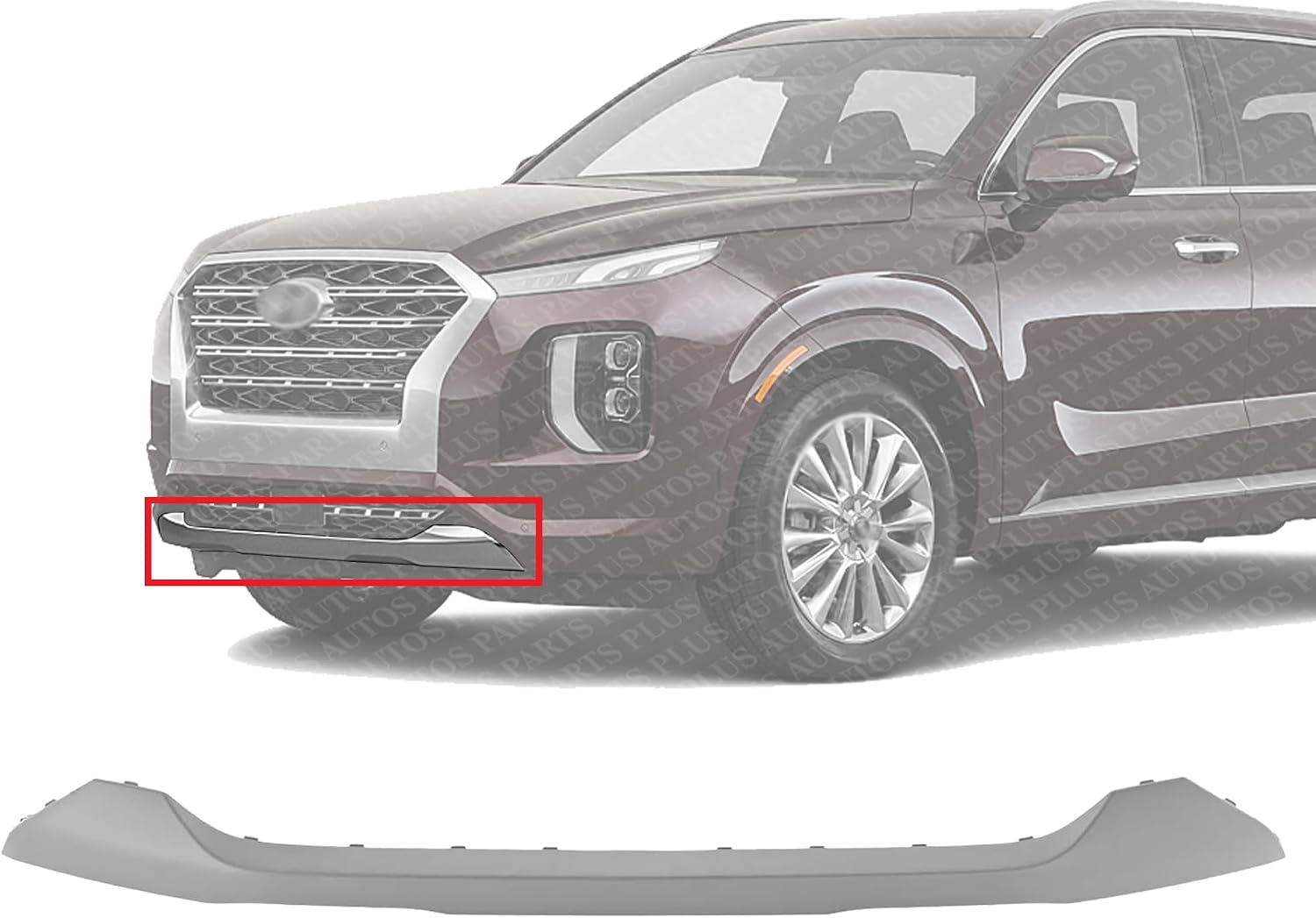 Front Skid Plate Plastic Direct Replacement Compatible with 2020-2021 Hyundai Palisade HY1095109 86577S8000