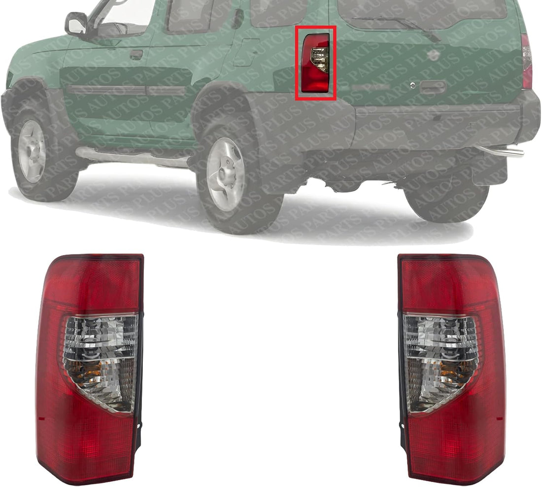 Set Of 2 Tail Light Assembly Plastic Left Driver & Right Passenger Side Direct Replacement Compatible With 2000-2001 Nissan Xterra NI2801144 NI2800144 265507Z025 265557Z025