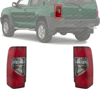 Set Of 2 Tail Light Assembly Plastic Left Driver & Right Passenger Side Direct Replacement Compatible With 2000-2001 Nissan Xterra NI2801144 NI2800144 265507Z025 265557Z025