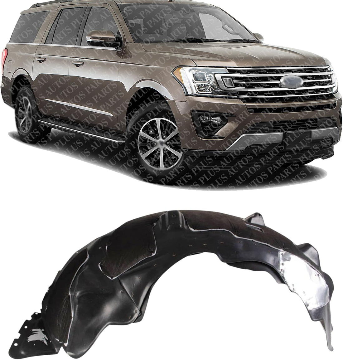 Front Fender Liner Right Passenger Side Direct Replacement Compatible With 2018 Ford Expedition FO1249185 JL1Z16102B