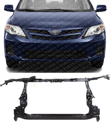 Front Radiator Support Assembly With Hood Latch Steel Direct Replacement Compatible With 2009-2013 Toyota Corolla TO1225283 5320102250-PFM