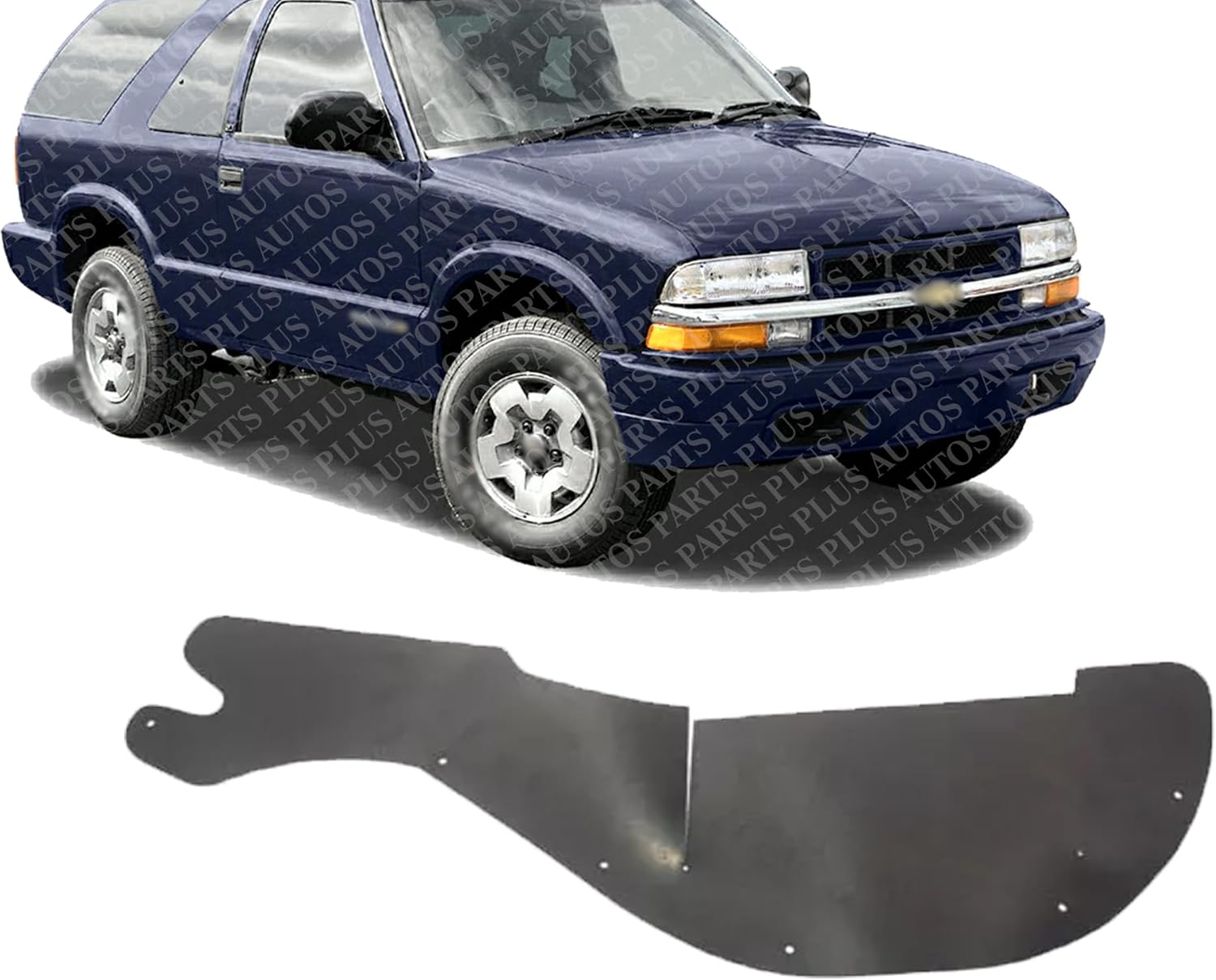 Front Fender Liner Right Passenger Side Direct Replacement Compatible With 1994-2004 Chevrolet S10 / GMC Sonoma GM1251130 15679118