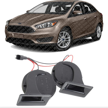 Horn Dual Note Assembly Direct Replacement Compatible With 2012-2018 Ford Focus / 2013-2018 C-Max CM5Z13832A