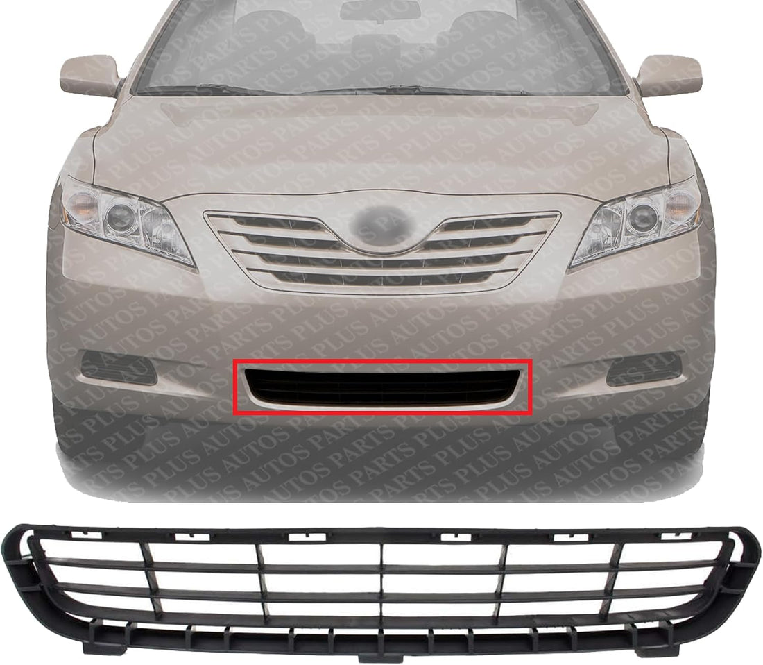 Front Bumper Grille Textured Plastic Direct Replacement Compatible With 2007-2009 Toyota Camry TO1036103 5311206010