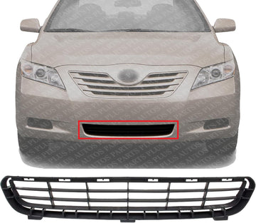 Front Bumper Grille Textured Plastic Direct Replacement Compatible With 2007-2009 Toyota Camry TO1036103 5311206010
