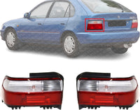 Set Of 2 Tail Light Assembly Plastic Left Driver & Right Passenger Side Direct Replacement Compatible With 1996-1997 Toyota Corolla TO2801127 TO2800127 8155002060 8156002060