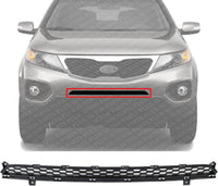 Front Bumper Center Grille Textured Gray Plastic Direct Replacement Compatible with 2011-2013 Kia Sorento KI1036106 865221U000