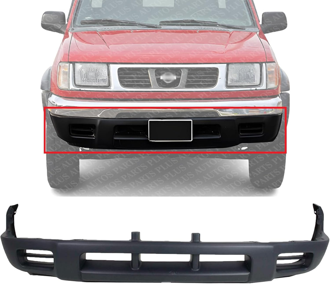 Front Bumper Lower Valance Panel Primed Plastic Direct Replacement Compatible With 1998-2000 Nissan Frontier / 2000-2001 Xterra NI1095119 NI1095120 620123S525 F20127Z025