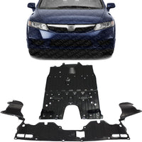 Set of 2 Front Engine Splash Shield Under Cover Direct Replacement Compatible with 2006-2011 Honda Civic HO1228112 HO1228135 74111SNAA00 74110SNCA00