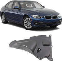 Front Lower Section Fender Liner Plastic Right Passenger Side Direct Replacement Compatible With 2012-2019 BMW 3-Series BM1251127 51717260740