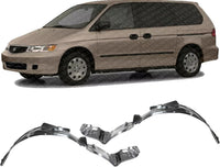 Set Of 2 Front Fender Liner Right Passenger & Left Driver Side Direct Replacement Compatible With 1999-2004 Honda Odyssey HO1249111 HO1248111 74101S0XA00 74151S0XA00