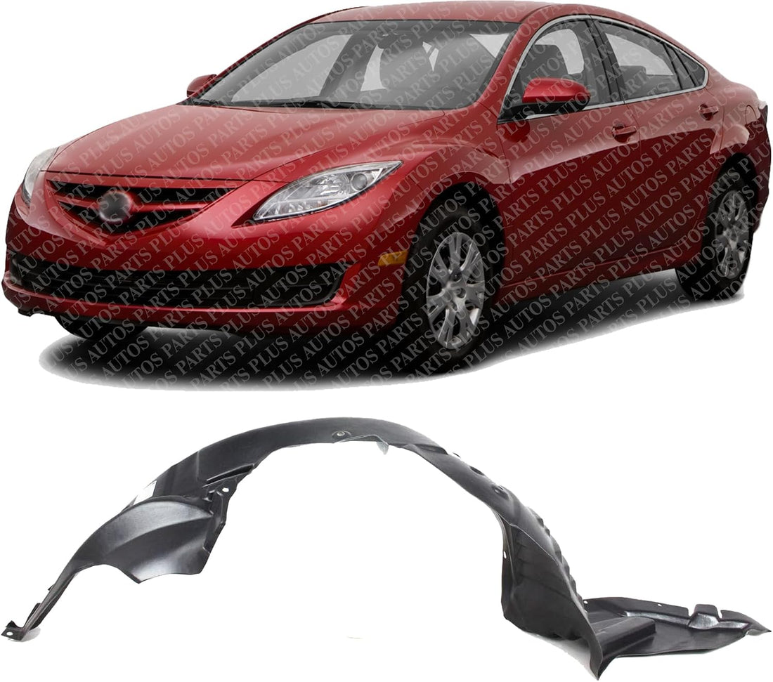 Front Fender Liner Left Driver Side Direct Replacement Compatible With 2009-2011 Mazda 6 MA1248134 GS3L56140E GS3M56140D