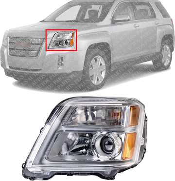 Front Head Light Assembly Left Driver Side Direct Replacement Compatible With 2010-2015 GMC Terrain GM2502350 84791974