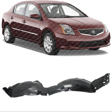 Front Fender Liner Right Passenger Side Direct Replacement Compatible With 2010-2012 Nissan Sentra NI1249132 63842ZT50A