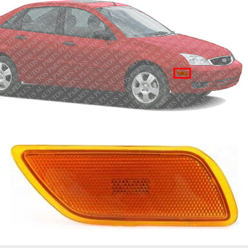 Front Marker Lamp Assembly Right Passenger Side Direct Replacement Compatible With 2000-2005 Ford Focus FO2551134 2S4Z15A201AB