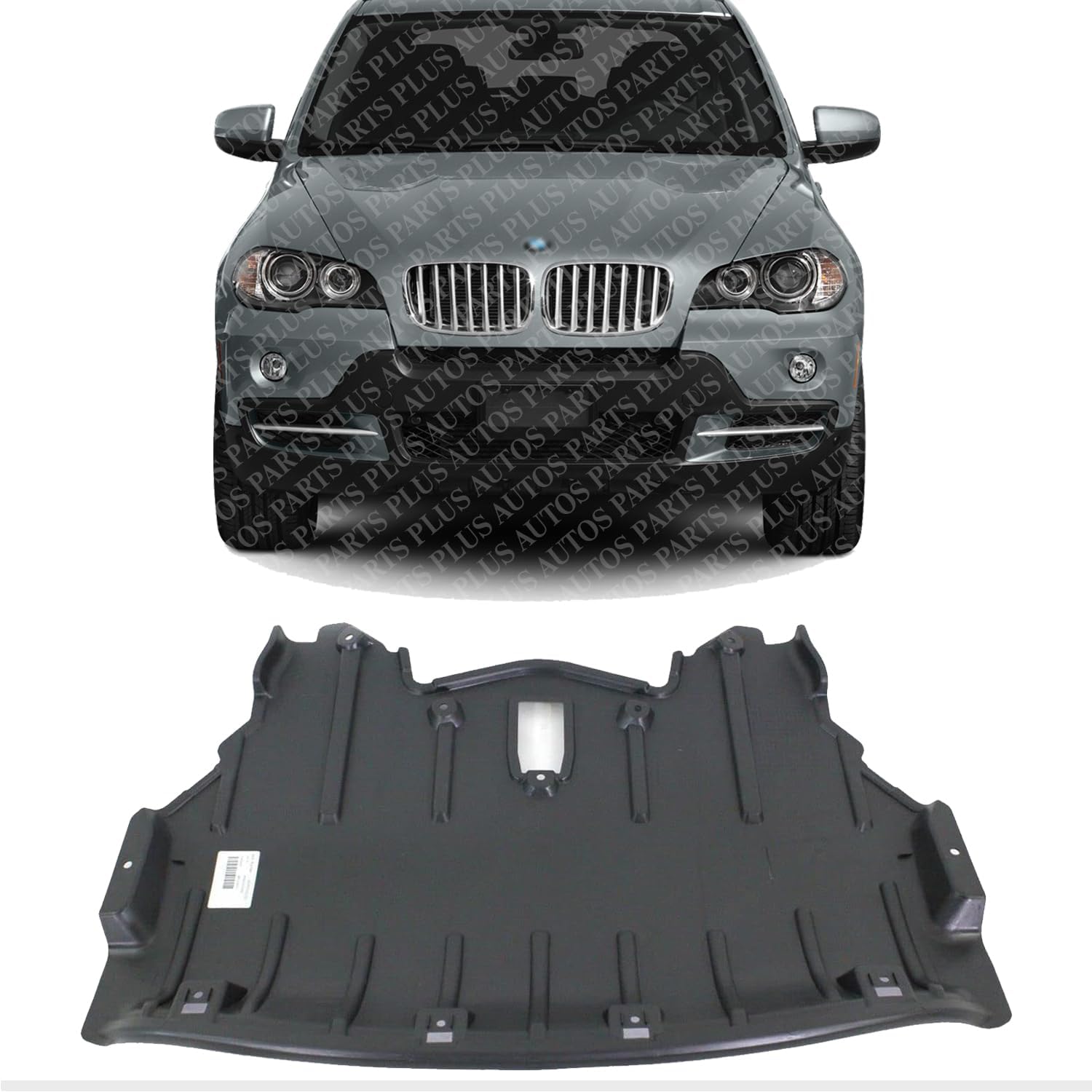 Front Engine Splash Shield Under Cover Direct Replacement Compatible with 2007-2010 BMW X5 BM1228151 51757158385