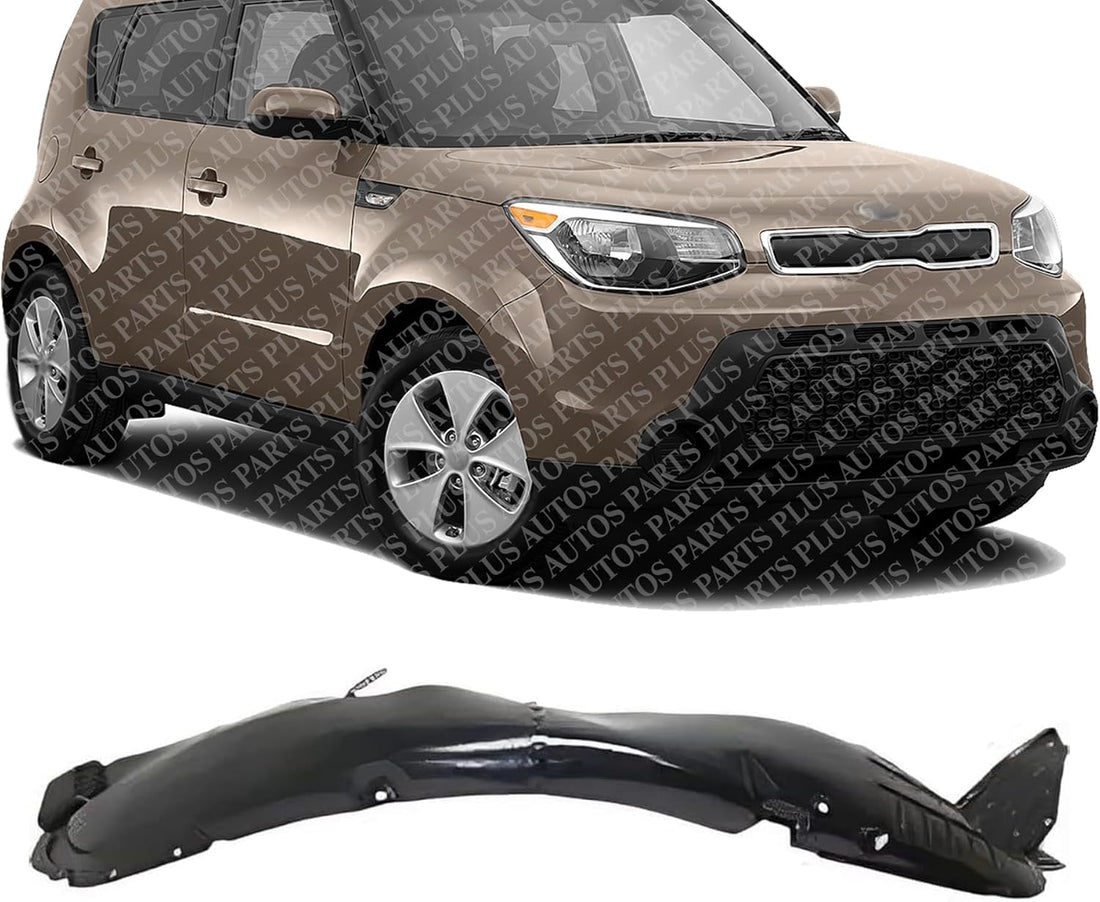 Front Fender Liner Right Passenger Side Direct Replacement Compatible With 2015-2016 Kia Soul KI1249140 86812B2100