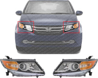 Set Of 2 Front Headlight Assembly Halogen Right Passenger & Left Driver Side Direct Replacement Compatible With 2014-2017 Honda Odyssey HO2503154 HO2502154 33100TK8A02 33150TK8A02