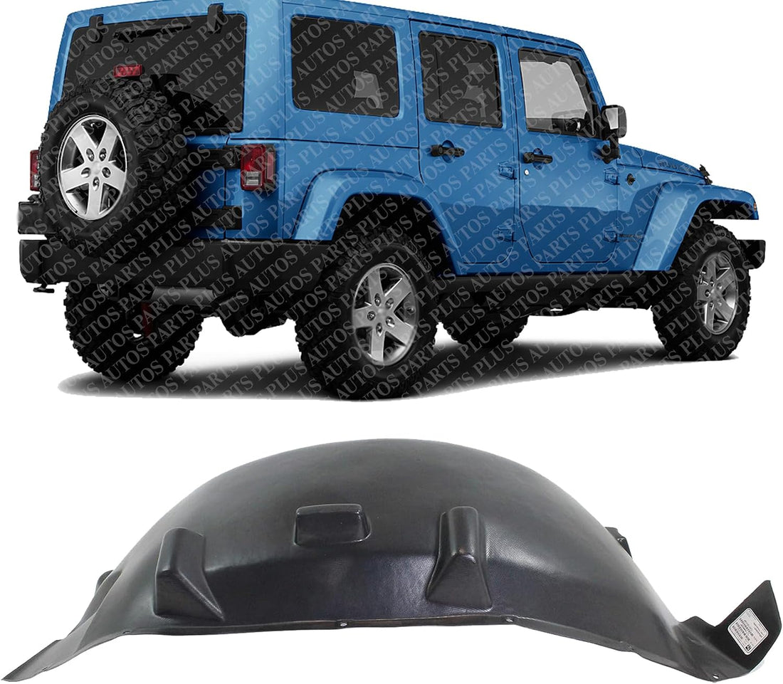 Rear Fender Liner Right Passenger Side Direct Replacement Compatible With 2007-2017 Jeep Wrangler / 2018 JK CH1763100 55157126AK