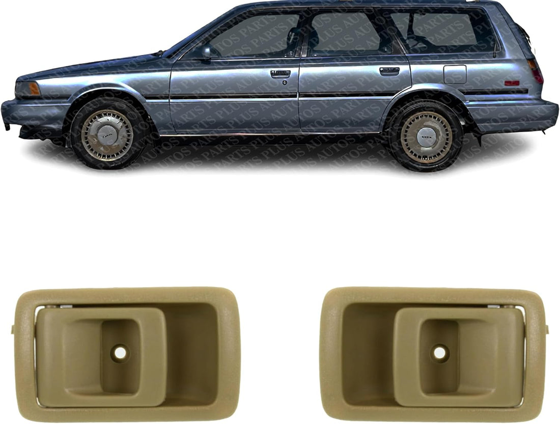 AUTOS PARTS PLUS Set of 2 Front & Rear Interior Door Handles Beige Left Driver & Right Passenger Side Direct Replacement Compatible with 1987-1991 Toyota Camry / 1996-2002 4Runner / 2001-2004 Tacoma