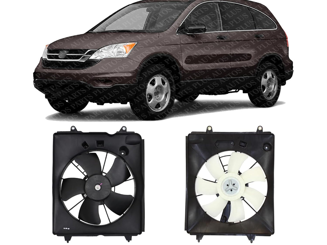 Front Radiator Shroud & A/C Condenser Single Fan Assembly Left Driver & Right Passenger Side Direct Replacement Compatible with 2010-2011 Honda CR-V HO3115155 HO3115161 HO3120107