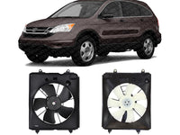 Front Radiator Shroud & A/C Condenser Single Fan Assembly Left Driver & Right Passenger Side Direct Replacement Compatible with 2010-2011 Honda CR-V HO3115155 HO3115161 HO3120107