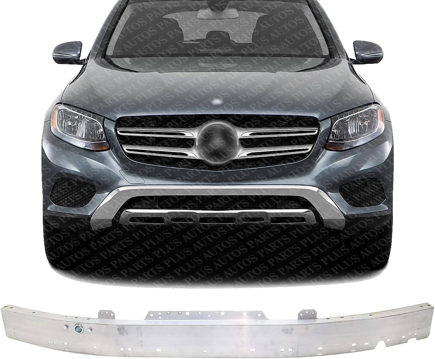 Front Bumper Reinforcement Aluminum Direct Replacement Compatible With 2016-2022 Mercedes Benz GLC300 / GLC43 / 2017-2023 E-Class MB1006134 2136201700