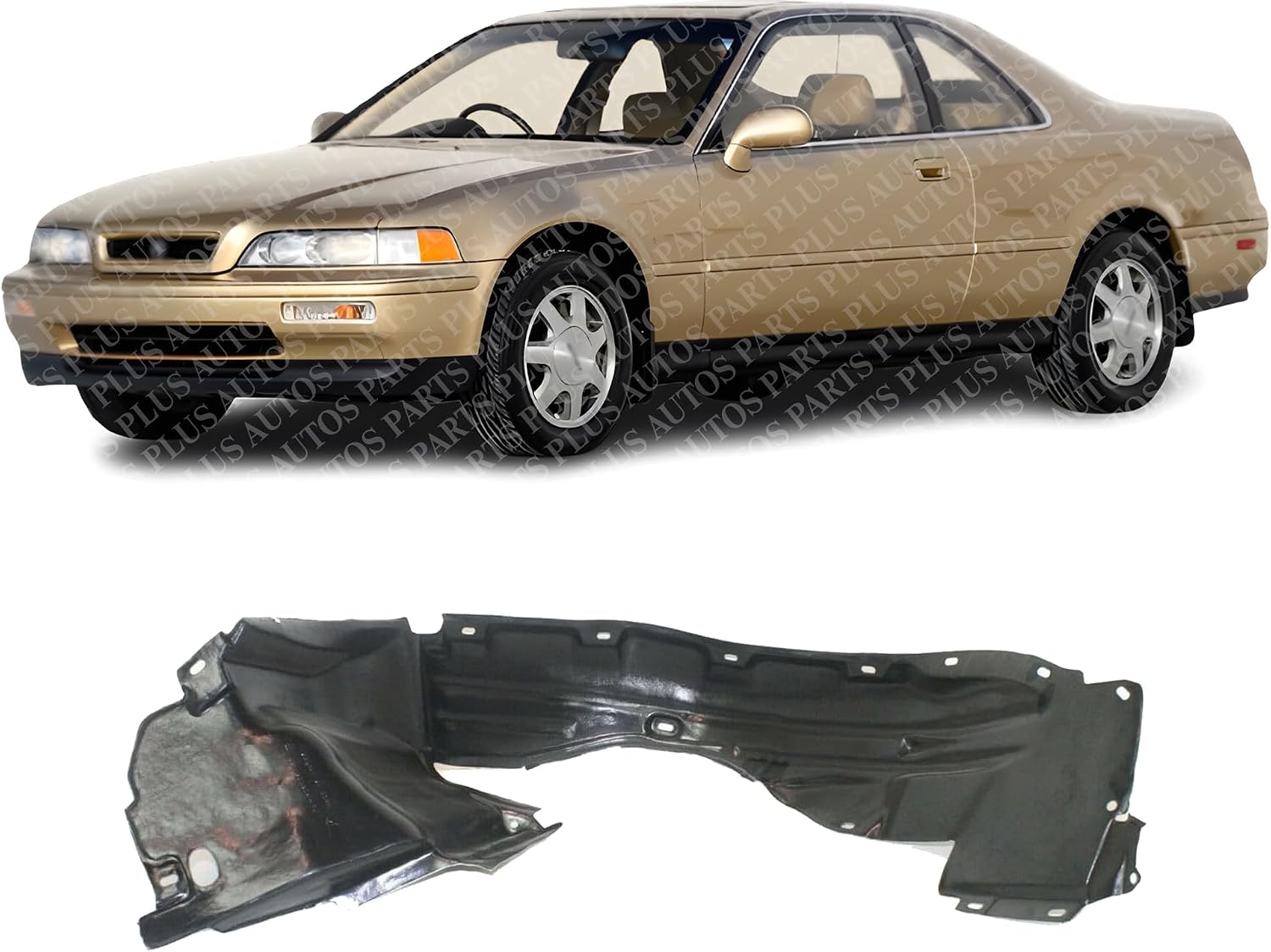 Front Fender Liner Left Driver Side Direct Replacement Compatible With 1991-1995 Acura Legend AC1248103 74151SP0000