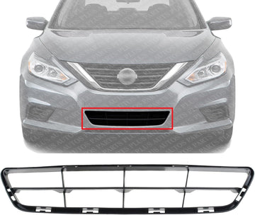 Front Bumper Lower Grille Plastic Direct Replacement Compatible With 2016-2018 Nissan Altima NI1036106 622549HS1A