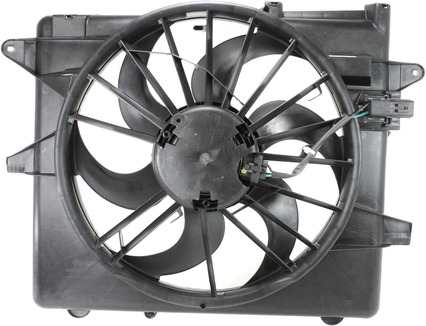 Front Radiator Cooling Fan Assembly Plastic Direct Replacement Compatible with 2005-2014 Ford Mustang FO3115152 DR3Z8C607D