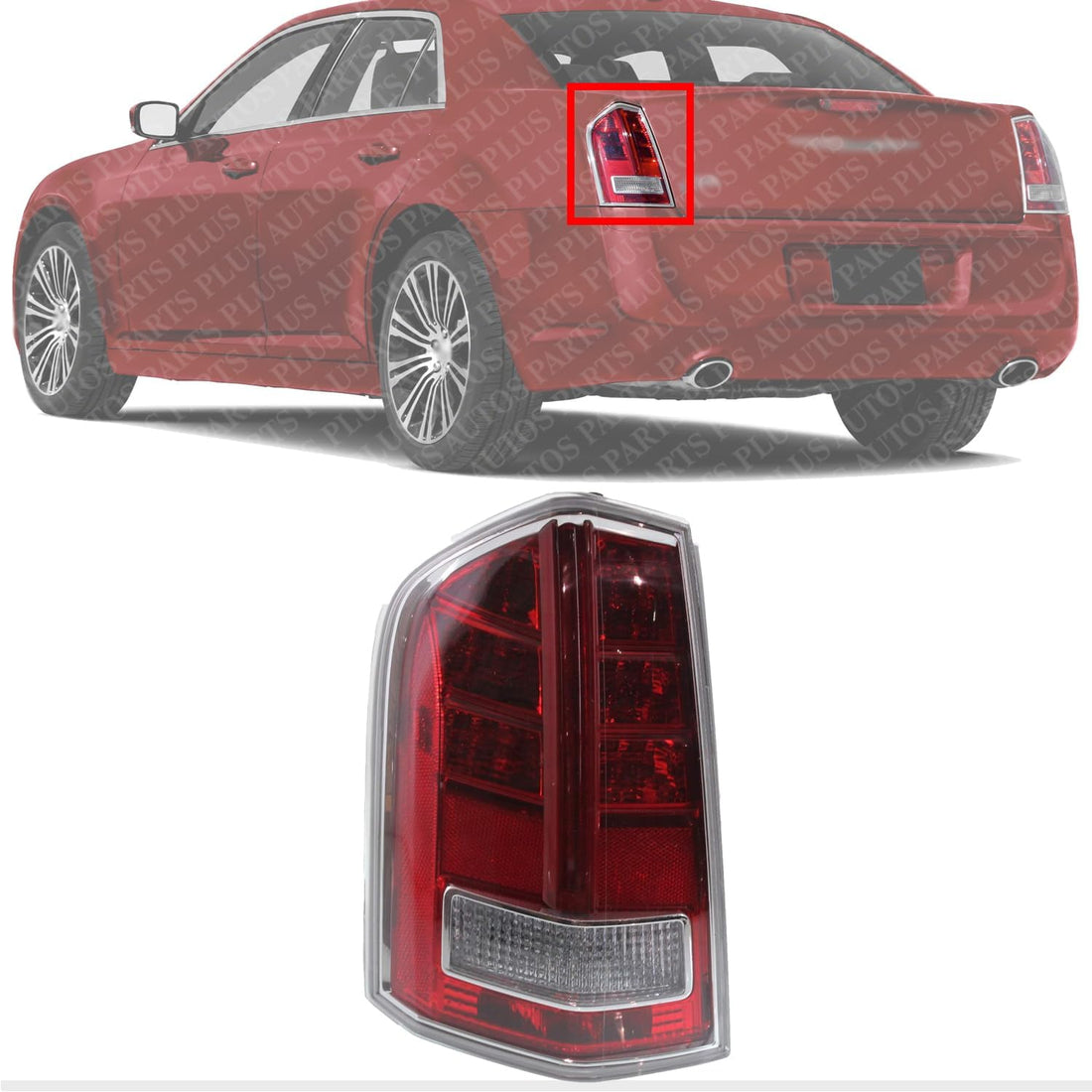 Tail Light Assembly Left Driver Side Direct Replacement Compatible With 2011-2012 Chrysler 300 CH2800196 68042171AE-PFM