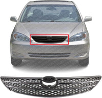 Front grille Assembly Painted Gray Shell And Insert Plastic Direct Replacement Compatible With 2002-2004 Toyota Camry TO1200233 53101AA020