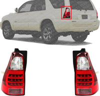Set Of 2 Tail Light Assembly Lens And Housing Left Driver & Right Passenger Side Direct Replacement Compatible With 2006-2009 Toyota 4Runner TO2800172 TO2801172 8155135320 8156135280