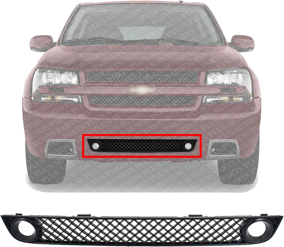 Front Bumper Lower Grille Direct Replacement Compatible With 2006-2009 Chevrolet Trailblazer GM1036140 15135191
