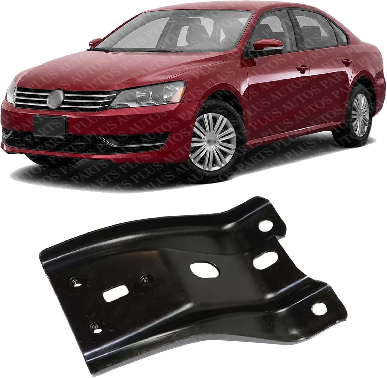 Front Radiator Center Lock Carrier Support Steel Direct Replacement Compatible with 2012-2015 Volkswagen Passat VW1233102 561805567A
