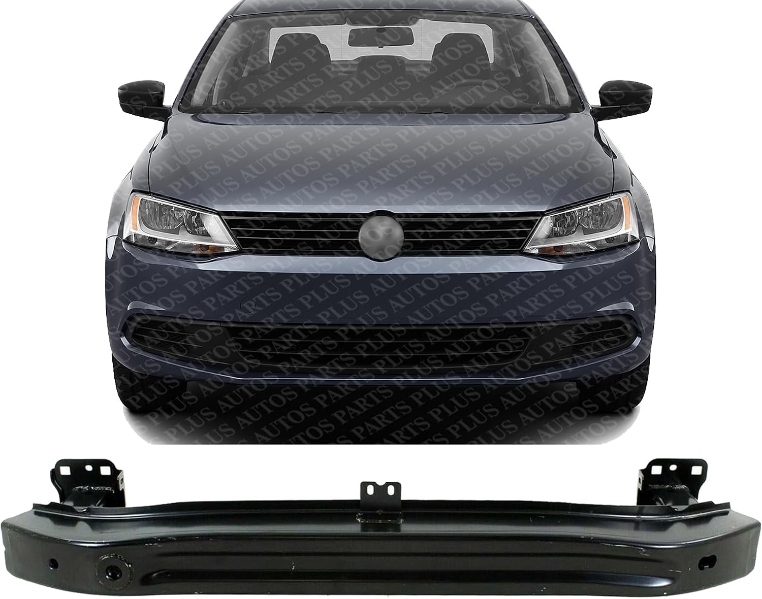 Front Bumper Impact Bar Reinforcement Steel Direct Replacement Compatible With 2011-2018 Volkswagen Jetta VW1006138 5C6807109B 5C6807109G-PFM