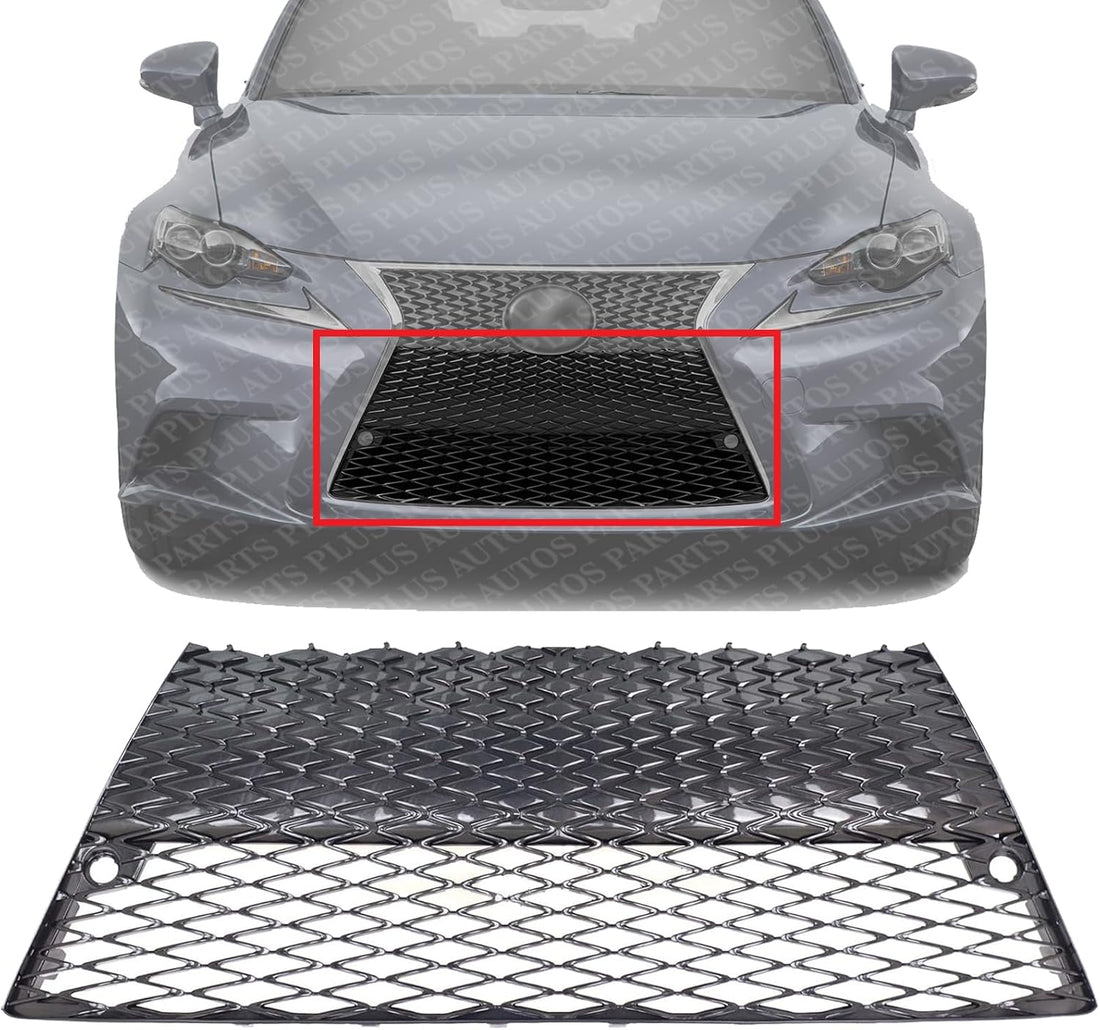 Front Bumper Lower Grille Painted Gray Plastic Direct Replacement Compatible With 2014-2015 Lexus IS250 / 2014-2016 IS350 / 2016 IS200t / IS300 LX1036115 5211253070